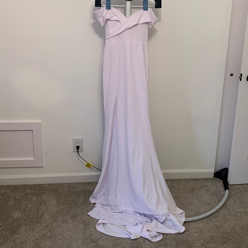 White dress with train! NEVER WORN